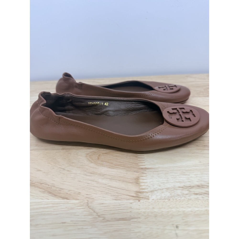 Tory Burch Minnie Travel Ballet Flat Designer Women's Tan Brown EU 42/ 10.5 #23 - Picture 5 of 11